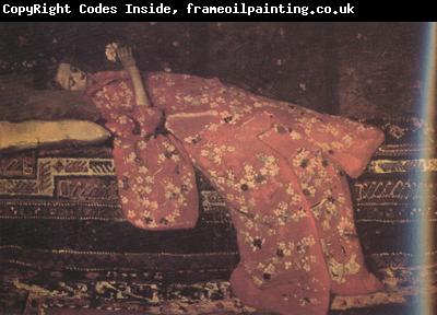 George Hendrik Breitner Girl in Red in Red Kimono (nn02)